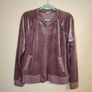 Juicy Couture Size XL Lilac Snow Velour Jacket 2012/2013‎ Purple Zip Up Stretch